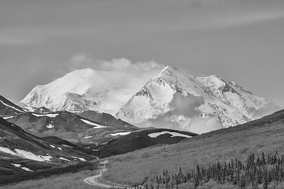 Black and White Mt. McKinley