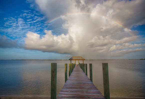 Rainbow over Pier