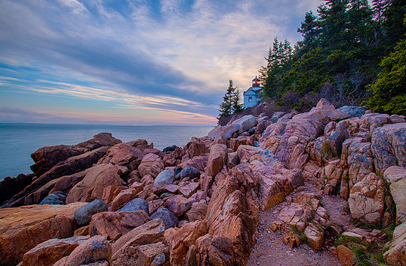 Bass Harbor Light at Sunset